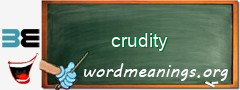 WordMeaning blackboard for crudity